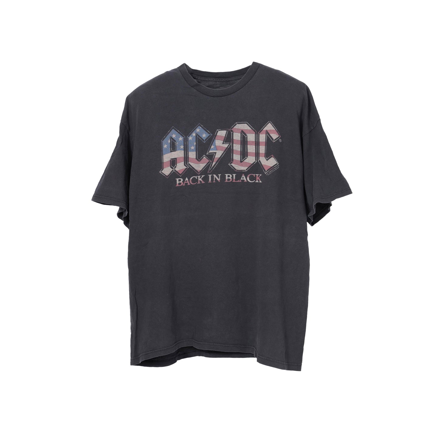 【Vintage】AC/DC 『BACK IN BLACK』アメリカ国旗ロゴTシャツ