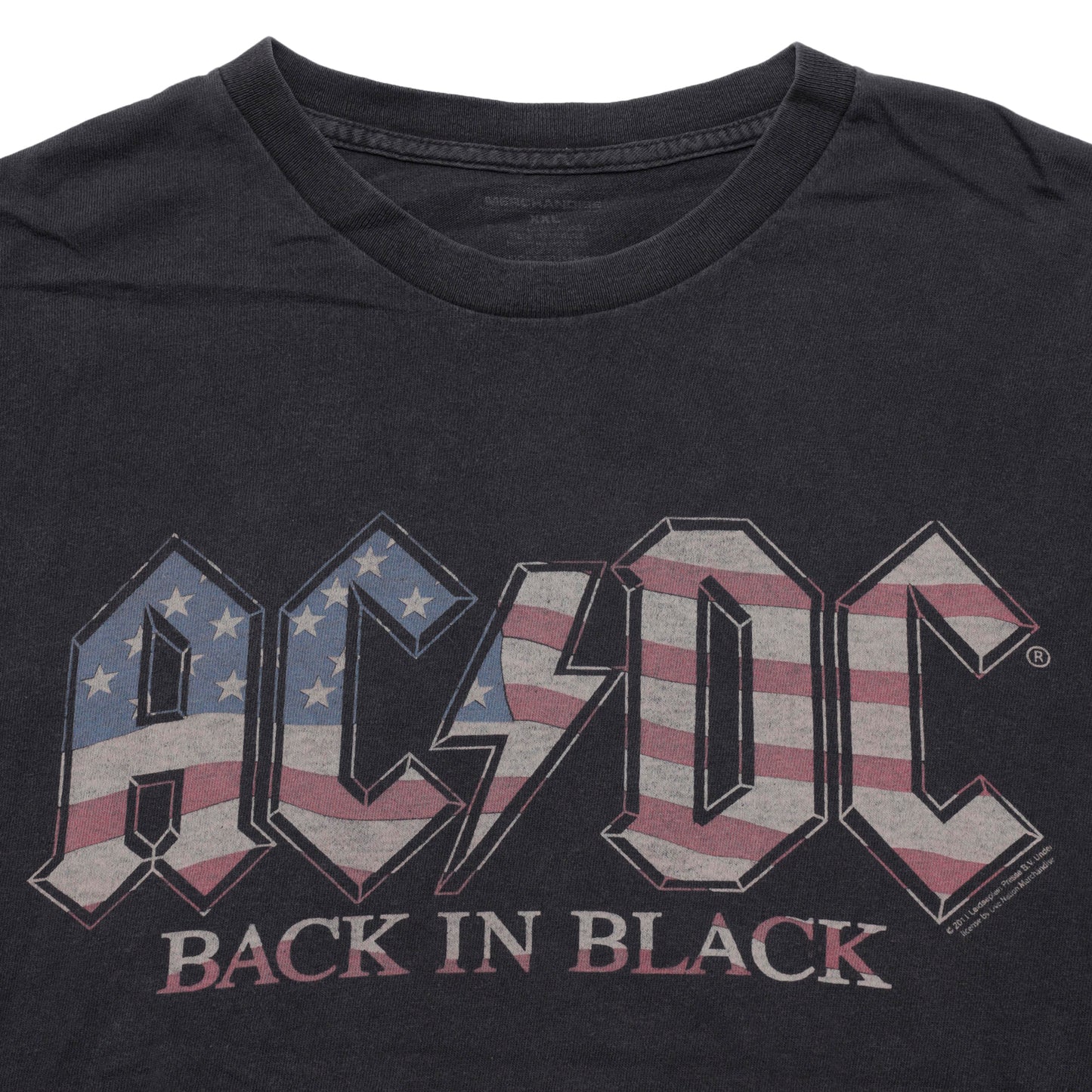 【Vintage】AC/DC 『BACK IN BLACK』アメリカ国旗ロゴTシャツ