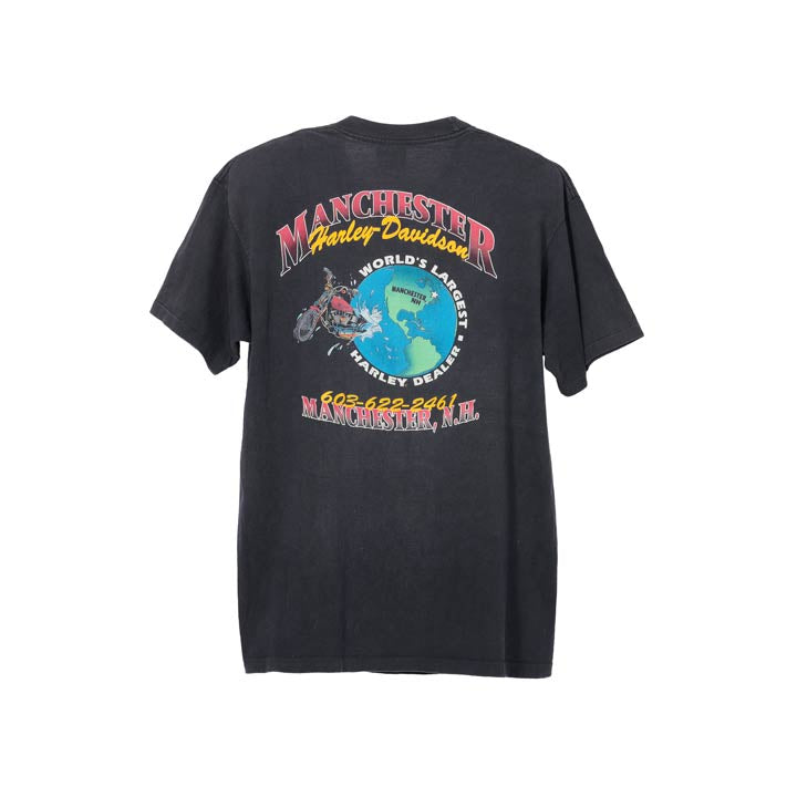 【ヴィンテージ】HARLEY-DAVIDSON 両面プリントTシャツ｜マンチェスター
