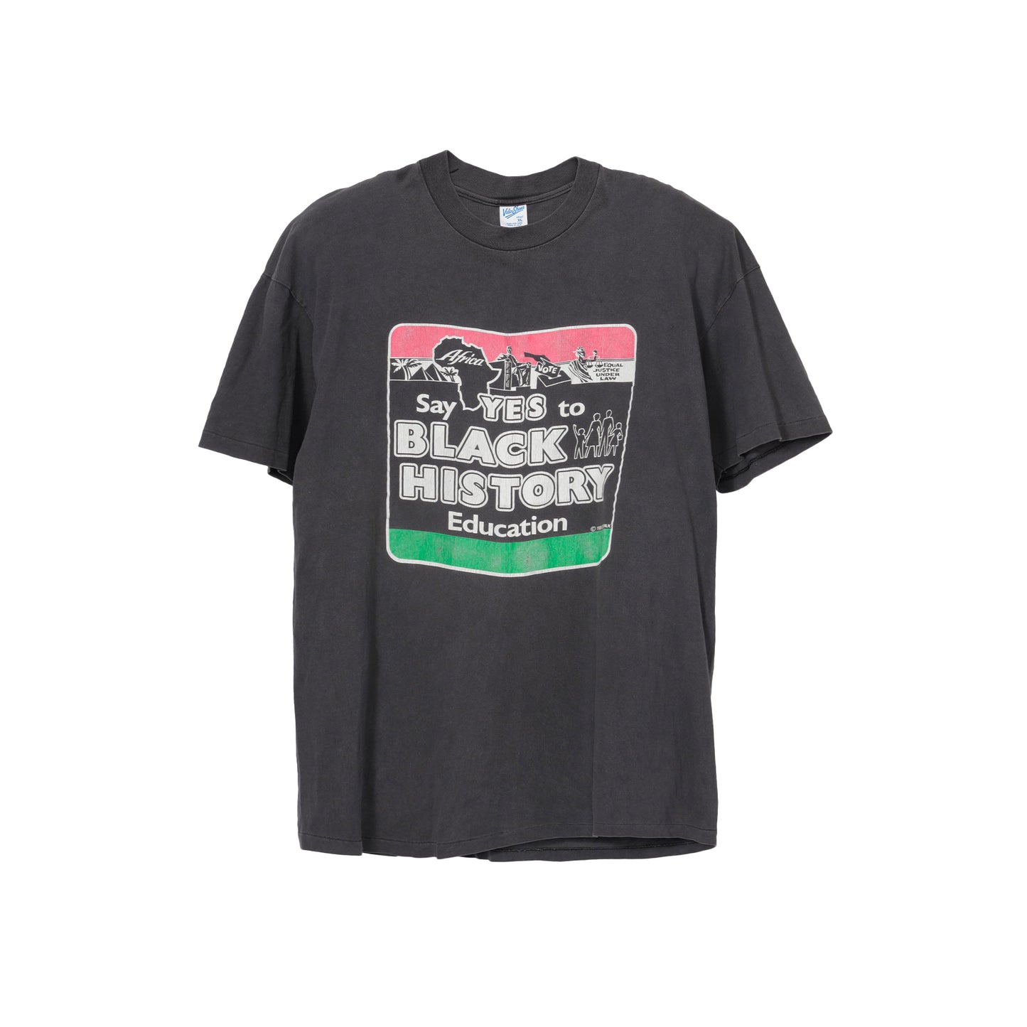 80s 「Say Yes to Black History Education」Tシャツ